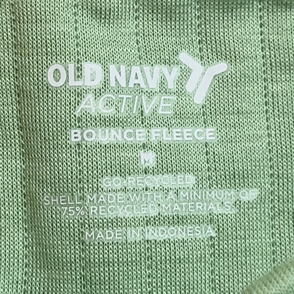 Old Navy Womens Set M Green Bounce Fleece Quilted Crop Top Wide Leg Pants NWT - Picture 5 of 13